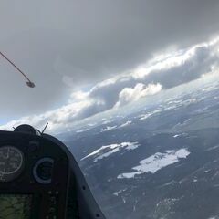 Flugwegposition um 13:34:34: Aufgenommen in der Nähe von Oberallgäu, Deutschland in 1596 Meter